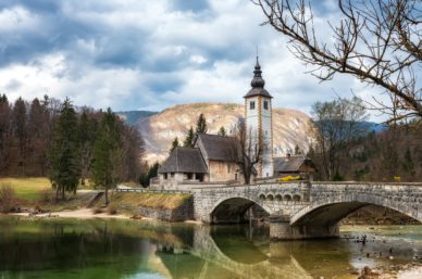 Church at Bohinj lake, Slovenia